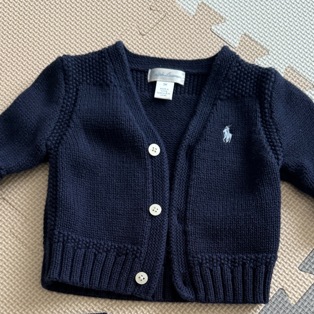 Ralph Lauren Baby Navy Cardigan